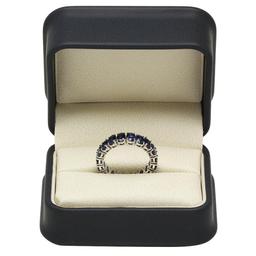 14K White Gold 9.13ct Sapphire Eternity Band Ring