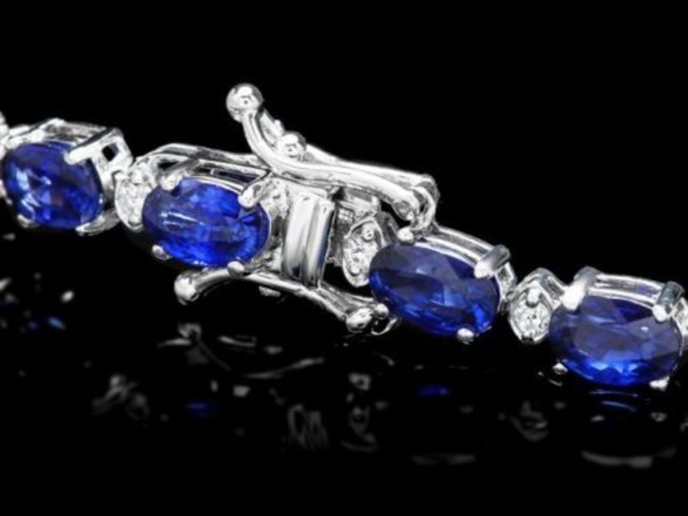 14K Gold 14.33ct Sapphire 0.73ct Diamond Bracelet