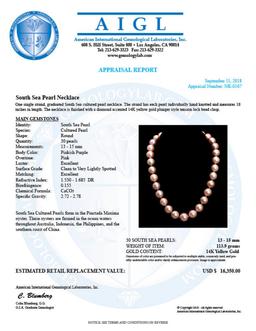 13-15mm South Sea Cultured Pearl Necklace