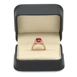 14K Rose Gold 4.59ct Ruby and 1.00ct Diamond Ring