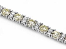 18K White Gold and 10.81ct Diamond Bracelet