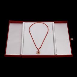 14k Rose Gold 10.88ct Ruby 1.24ct Diamond Necklace