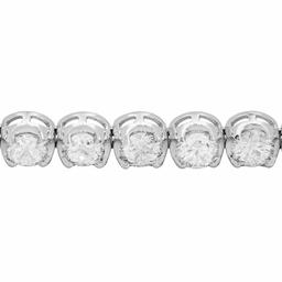 18k White Gold 8.19ct Diamond Tennis Bracelet