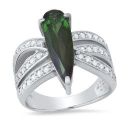 Platinum Setting with 2.87ct Tourmaline and 0.47ct Diamond Ladies Ring