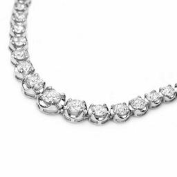 18K White Gold and 6.44ct Diamond Necklace