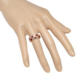 18K Yellow Gold Setting with 1.37ct Ruby and 0.45ct Diamond Ladies Ring