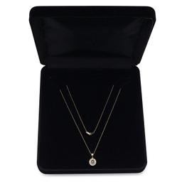 14K Yellow Gold Setting with 0.45ct Sapphire and 0.30ct Diamond Pendant