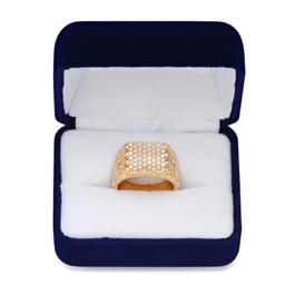 14K Yellow Gold and 0.83ct Diamond Mens Ring