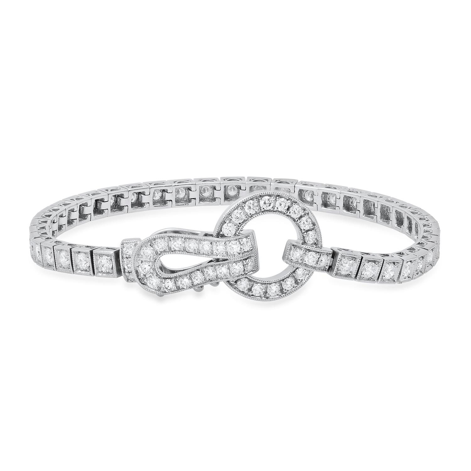 18K White Gold Setting with 2.70ct Diamond Ladies Bracelet