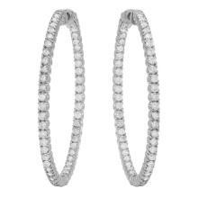 14k White Gold 3.25ct Diamond Earrings