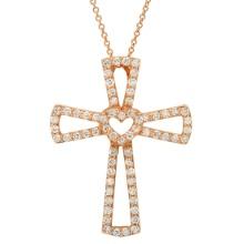 14K Rose Gold and 0.98ct Diamond Pendant