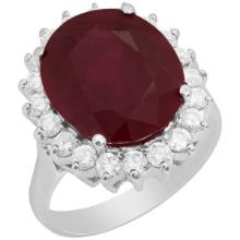 14k White Gold 9.65ct Ruby 0.93ct Diamond Ring