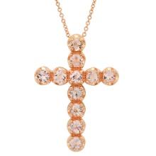 14K Rose Gold and 1.65ct Morganite Pendant