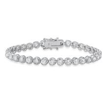 14K White Gold Setting with 6.52ct Diamond Ladies Bracelet