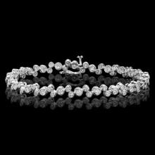 14k White Gold 3.22ct Diamond Bracelet