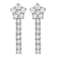 14k White Gold 1.89ct Diamond Earrings