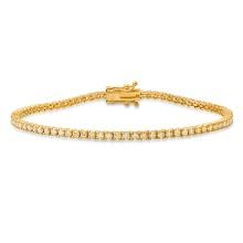 14K Yellow Gold Setting with 2.52ct Diamond Bracelet