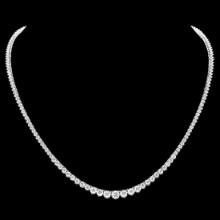 18K White Gold and 9.16ct Diamond Necklace