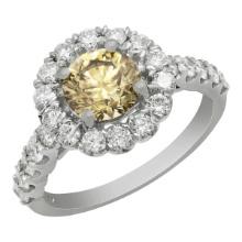 14k White Gold 1.31ct & 0.95ct Diamond Ring