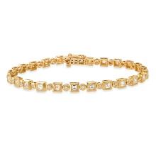 18K Yellow Gold Setting with 3.84ct Diamond Bracelet