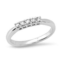 14K White Gold Setting with 0.21ct Diamond Ladies Band