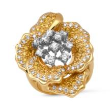 18K Yellow Gold Setting with 2.38tcw Diamond Ladies Ring