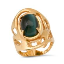 18K Yellow Gold Setting with 3.89ct Chrysoberyl Ladies Ring