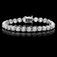 18K White Gold and 9.38ct Diamond Bracelet
