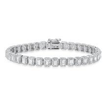 14K White Gold Setting with 5.40ct Diamond Ladies Bracelet