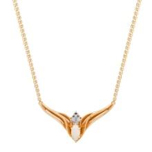 10K Yellow Gold Setting with 0.52ct Opal and .001ct Diamond Pendant