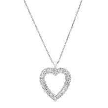 14K White Gold Setting with 2.3ct Diamond Heart" Pendant"