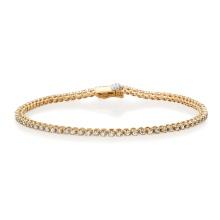 14K Yellow Gold Setting with 2.0ct Diamond Ladies Bracelet