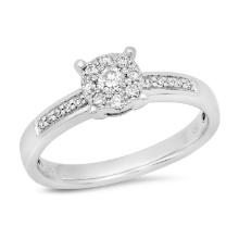18K White Gold Setting with 0.25ct Diamond Ladies Ring