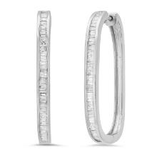 14K White Gold Setting with 1.54ct Diamond Ladies Earrings