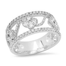 18K White Gold Setting with 0.93ct Diamond Ladies Band