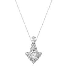 14K White Gold Setting with TW 1.25ct Diamond ladies Pendant