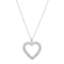 14K White Gold Setting with 0.55ct Diamond Heart Pendant