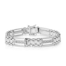14K White Gold Setting with 0.60ct Diamond Unisex Bracelet