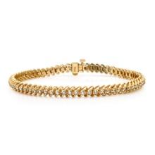 14K Yellow Gold Setting with 1.04ct Diamond Ladies Bracelet