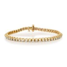 14K Yellow Gold Setting with 2.0ct Diamond Bracelet