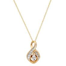14K Yellow Gold Setting with 0.62ct Diamond Pendant