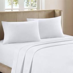 Purity Home Percale Weave Deep Pocket Organic Cotton Sheet Set, Full, Artic White, Retail $79.99