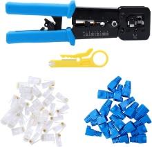 Pass Through Crimp Tool Kit, Knoweasy RJ45 Crimp Tool and Pass Through Crimper Tool, Retail $26.00