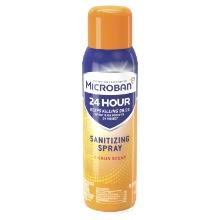 Microban 24 Hour Disinfectant Sanitizing Spray, Citrus Scent, 15 Oz