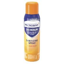 Microban 24 Hour Disinfectant Sanitizing Spray, Citrus Scent, 15 Oz 