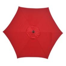Mainstays 7.5ft Tomato Red Round Outdoor Tilting Market Patio Umbrella w/Push-up Function