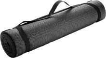 Mind Reader YOGAPVC-BLK All Purpose Extra Thick Yoga Fitness & Exercise Mat w/Carry Strap
