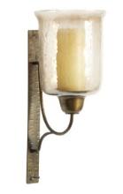 MTL GLS CNDL SCONCE, 7"W, 17"H, Iron & Glass, Bronze – Import Corner