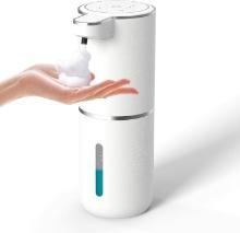 Automatic Touchless Foaming Soap Dispenser, 400ml, USB Rechargeable, Wall Mounted, Adjustable