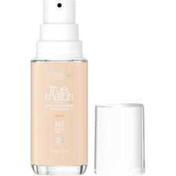 L'Oreal Paris True Match Foundation, Medium Coverage, N1 Light, 1 Fl Oz